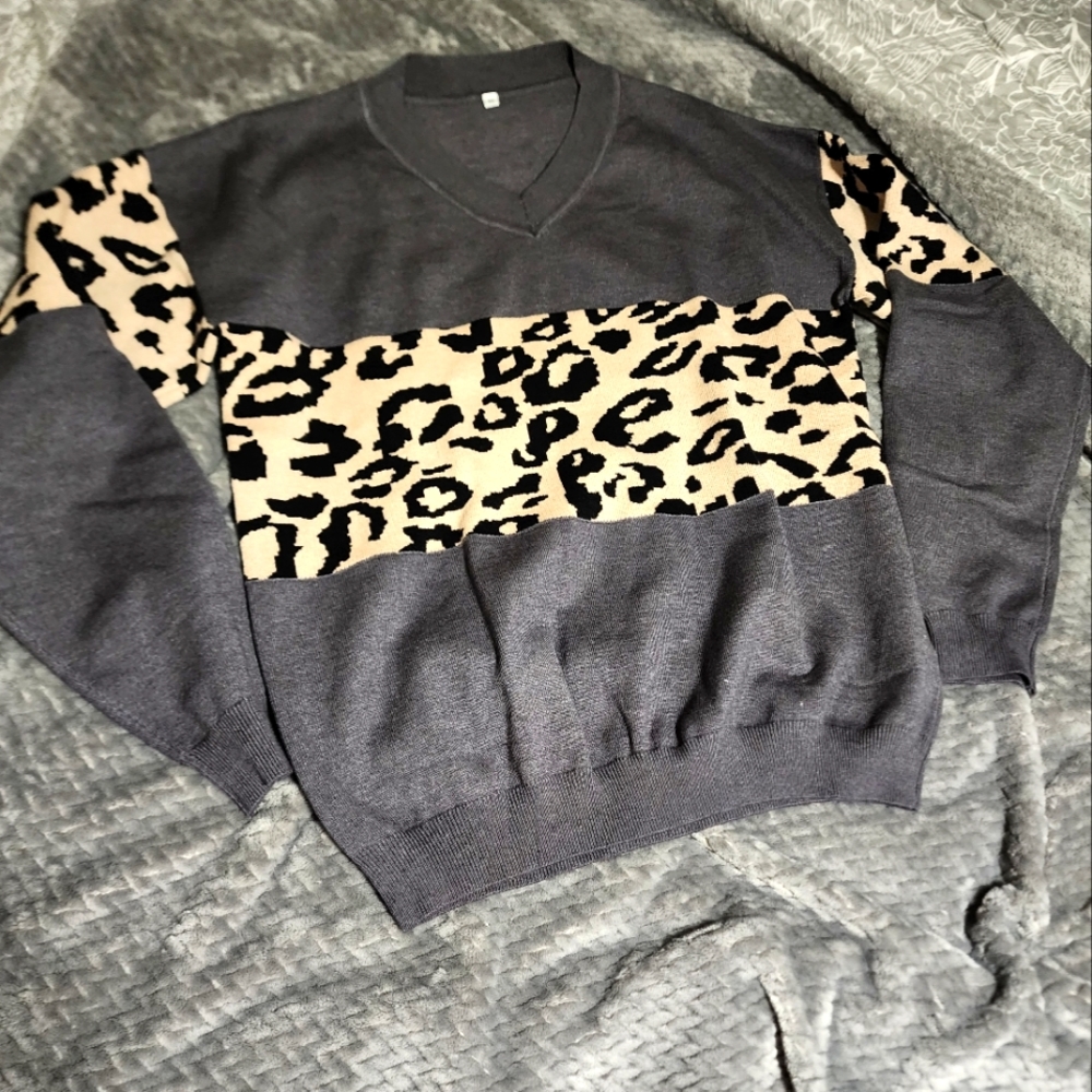 Leopard print sweater